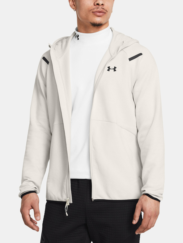 Under Armour Мъжки суитшърт Under Armour UA Unstoppable Flc FZ HD EU-WHT