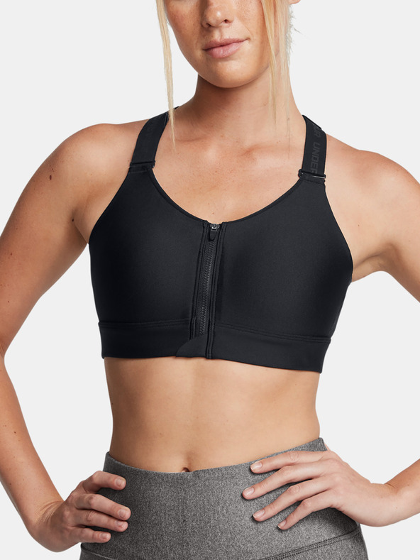 Under Armour Дамски сутиен Under Armour UA Infinity High Zip 2.0 Bra-BLK
