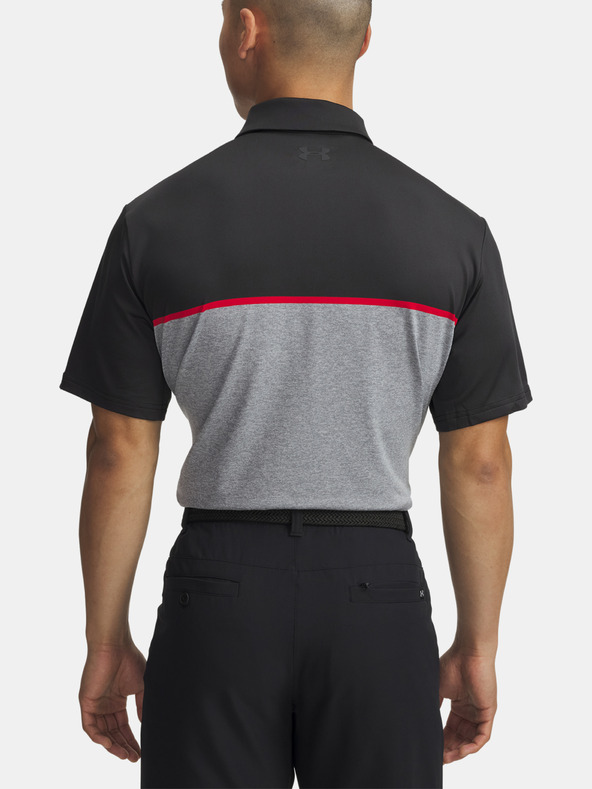 Under Armour Мъжка тениска Under Armour UA Plyoff 3.0 Stripe Polo LB-BLK