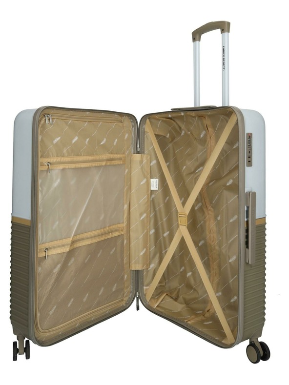 Enrico Benetti Пътен куфар Enrico Benetti Princetown L Taupe/Ivory