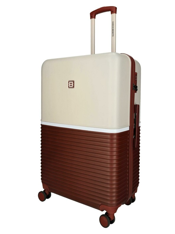 Enrico Benetti Пътнически куфар Enrico Benetti Princetown L Bordeaux/Pink