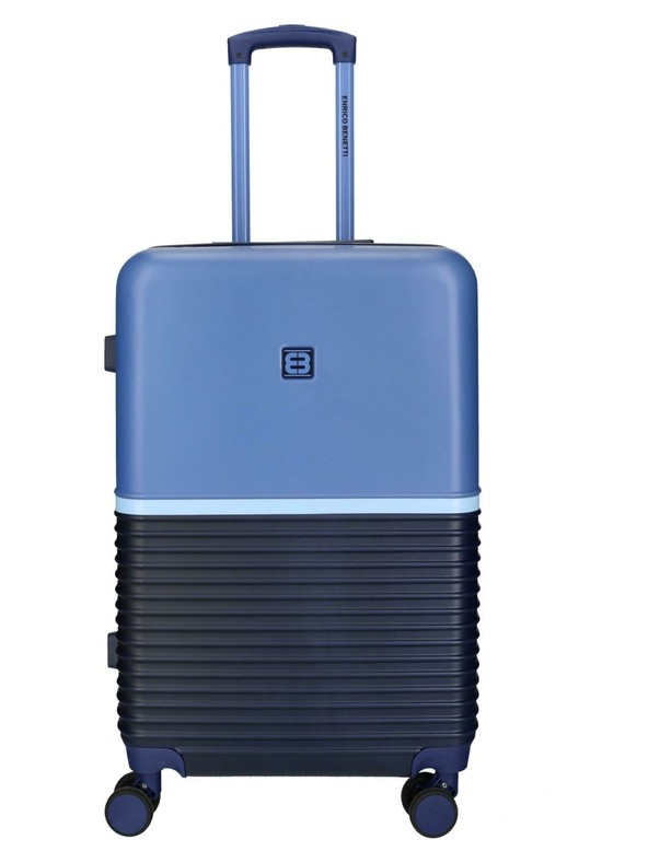 Enrico Benetti Пътнически куфар Enrico Benetti Princetown M Navy/Jeans