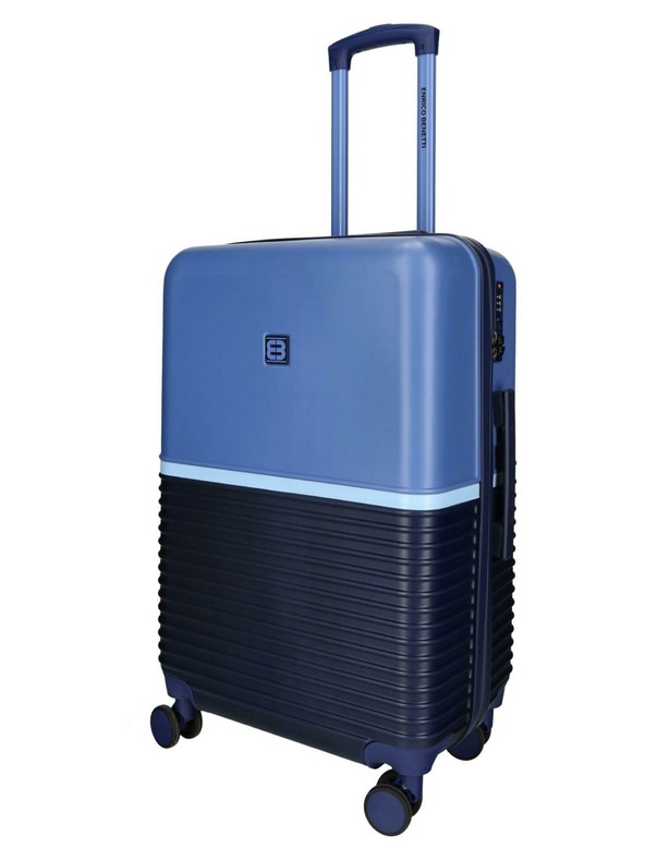 Enrico Benetti Пътнически куфар Enrico Benetti Princetown M Navy/Jeans