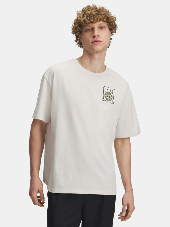 Under Armour Мъжка тениска Under Armour UA M HWT OS Hoops Courtside-WHT