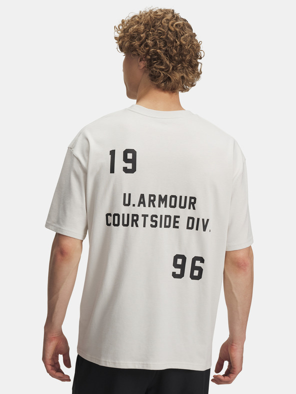 Under Armour Мъжка тениска Under Armour UA M HWT OS Hoops Courtside-WHT