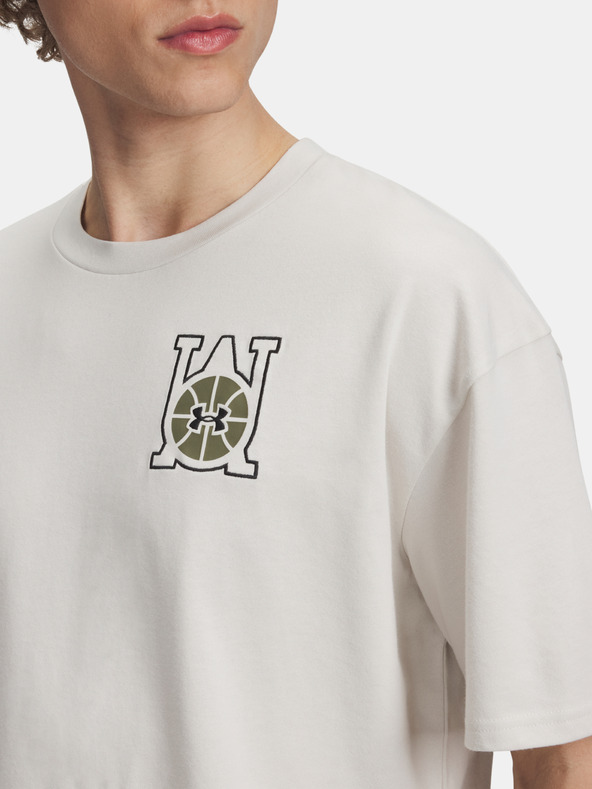 Under Armour Мъжка тениска Under Armour UA M HWT OS Hoops Courtside-WHT