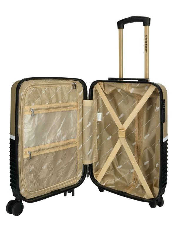 Enrico Benetti Пътен куфар Enrico Benetti Princetown S Black/Camel