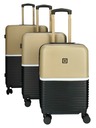 Enrico Benetti Комплект пътни куфари Enrico Benetti Princetown 21000-03 Black-Camel
