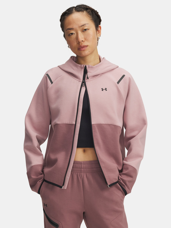 Under Armour Дамски суитшърт Under Armour Unstoppable Fleece FZ-PNK