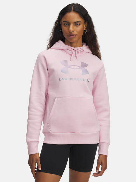 Under Armour Дамски суитшърт Under Armour UA Rival Flc Shimmer Hdy-PNK