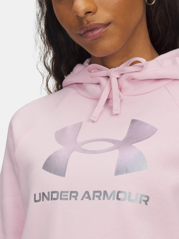 Under Armour Дамски суитшърт Under Armour UA Rival Flc Shimmer Hdy-PNK