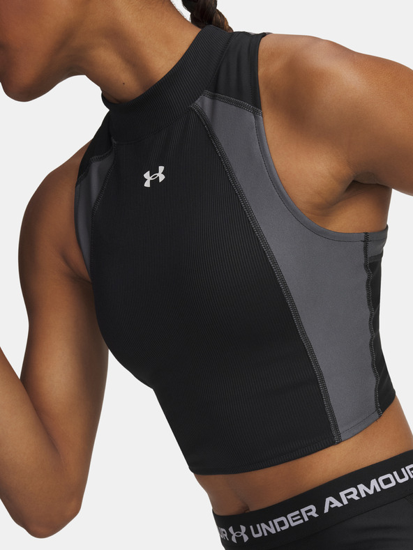 Under Armour Дамски потник Under Armour UA HG Rib Tank-BLK