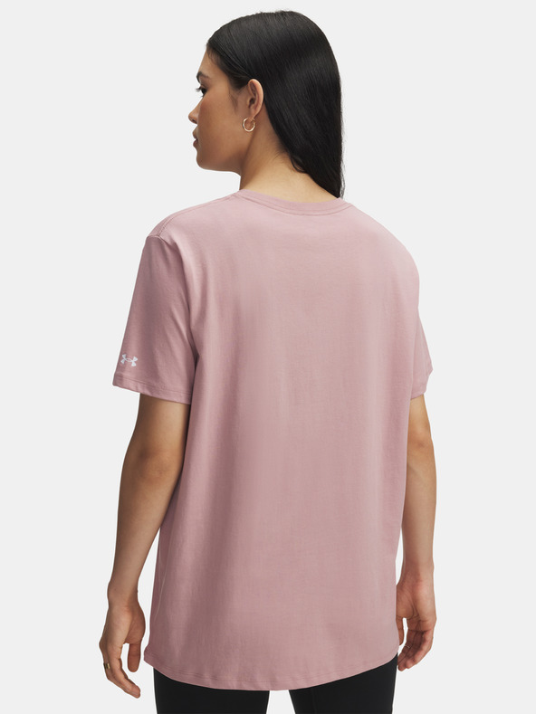 Under Armour Дамска тениска Under Armour Rival OS Campus Tee-PNK