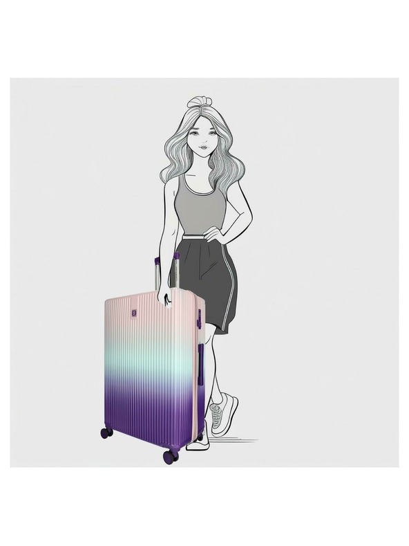 Enrico Benetti Пътнически куфар Enrico Benetti Havana L Purple