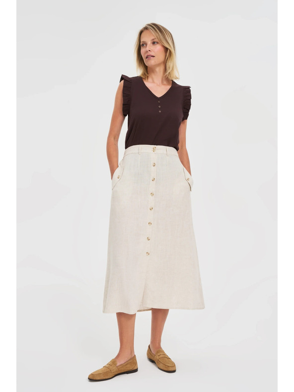 Moodo Дамска тениска Moodo – кафява