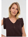 Moodo Дамска тениска Moodo – кафява