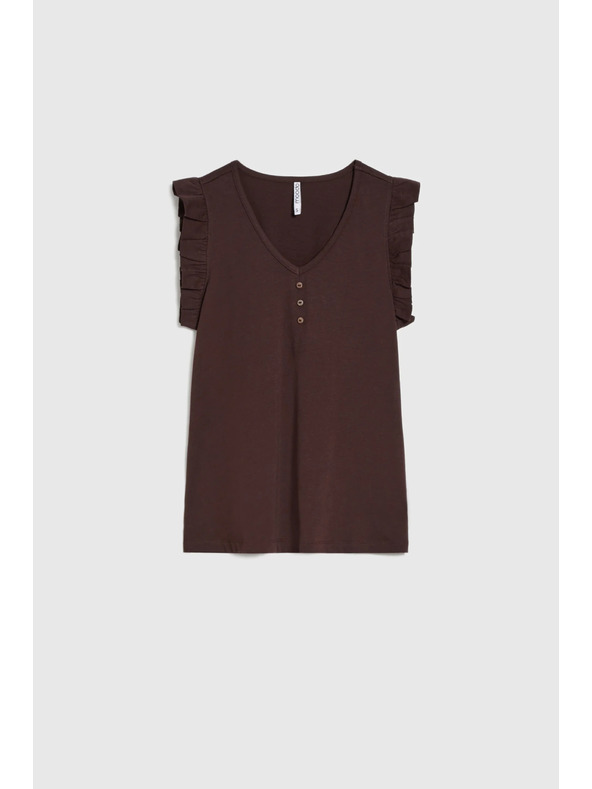 Moodo Дамска тениска Moodo – кафява