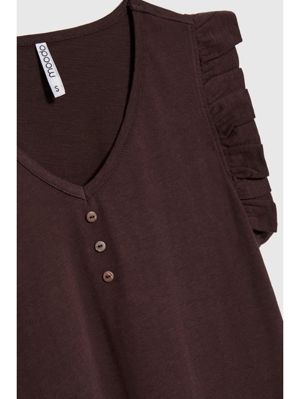 Moodo Дамска тениска Moodo – кафява