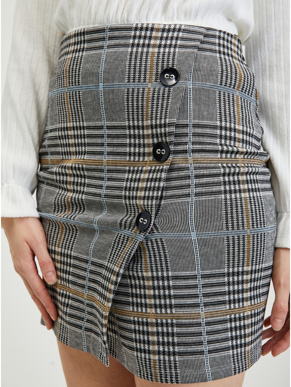 Orsay Сива дамска пола по тялото на каре ORSAY