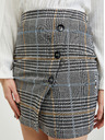 Orsay Сива дамска пола по тялото на каре ORSAY