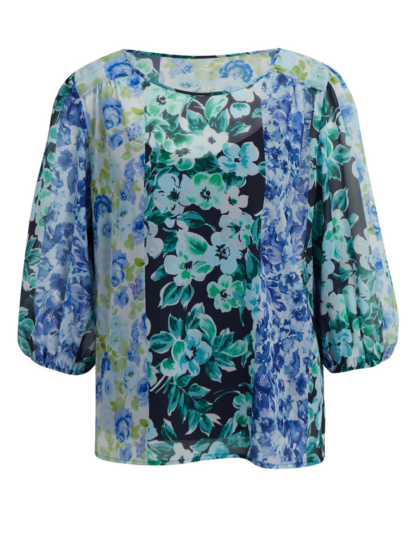 Orsay Синя дамска блуза на цветя ORSAY