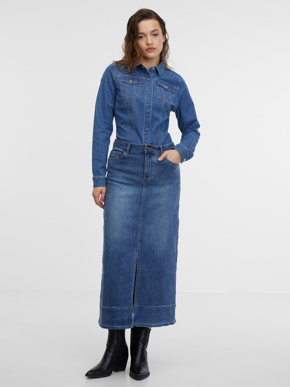 Orsay Синя дамска дънкова риза ORSAY