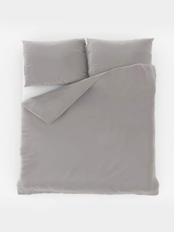 Kvalitex Сатенено френско спално бельо LUXURY COLLECTION 1+2, 220x200, 70x90см светлосиво