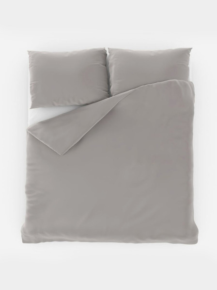 Kvalitex Сатенено френско спално бельо LUXURY COLLECTION 1+2, 220x200, 70x90см светлосиво
