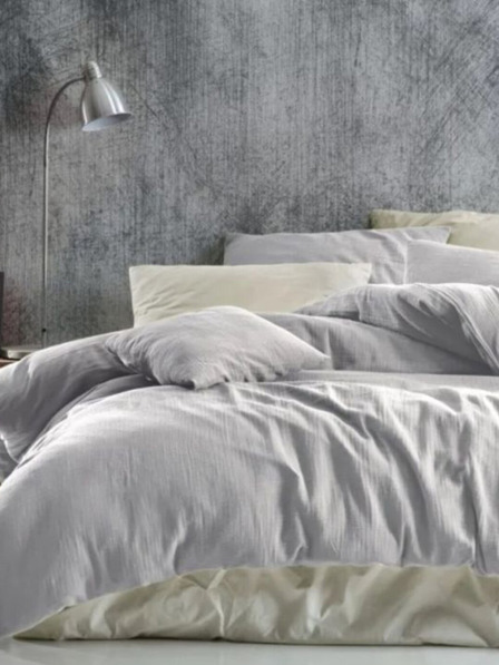 Kvalitex Френско муселиново спално бельо 220x200, 70x90cm светло сиво Kvalitex