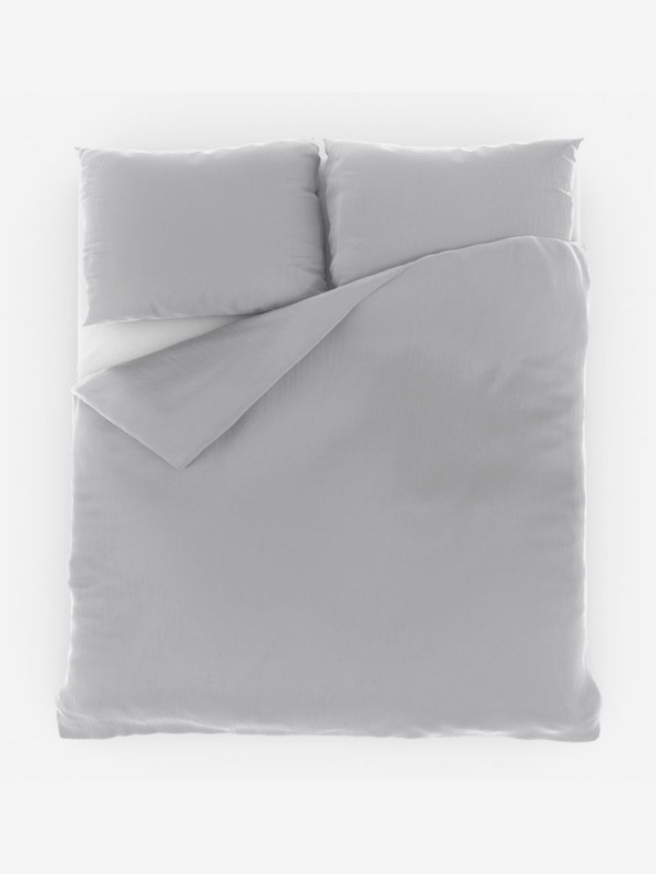 Kvalitex Френско муселиново спално бельо 220x200, 70x90cm светло сиво Kvalitex