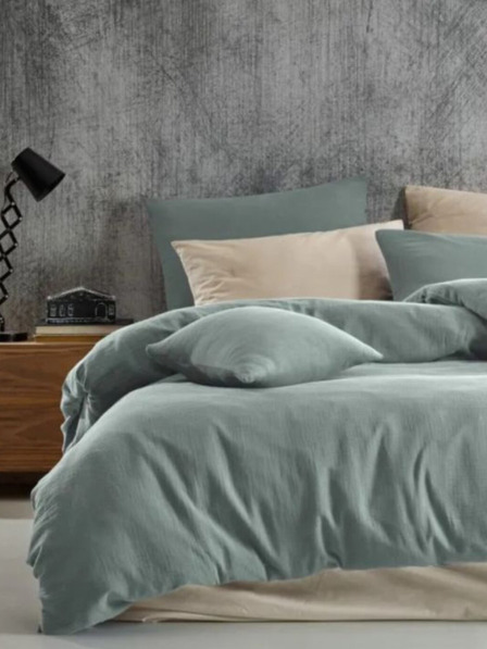 Kvalitex Френско муселиново спално бельо 200x200, 70x90cm светлозелено Kvalitex