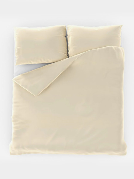 Kvalitex Сатенено удължено спално бельо LUXURY COLLECTION 140x220, 70x90cm сметаново