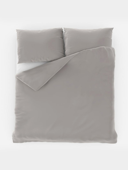 Kvalitex Сатенен френски удължен спален комплект LUXURY COLLECTION 1+2, 240x220, 70x90cm светлосив