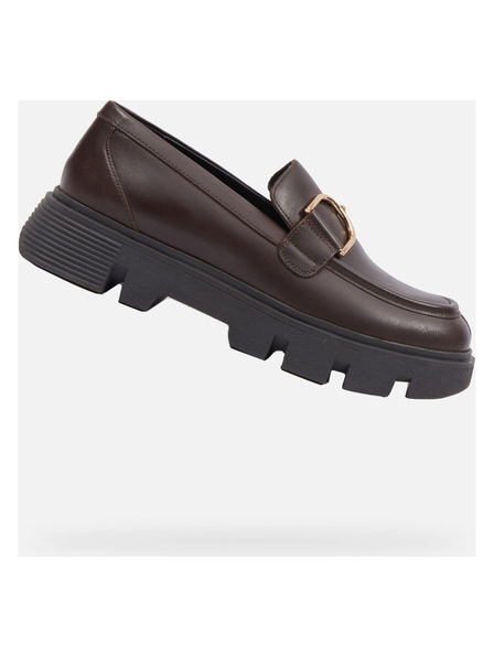 Geox Кафяви дамски мокасини Geox Vilde