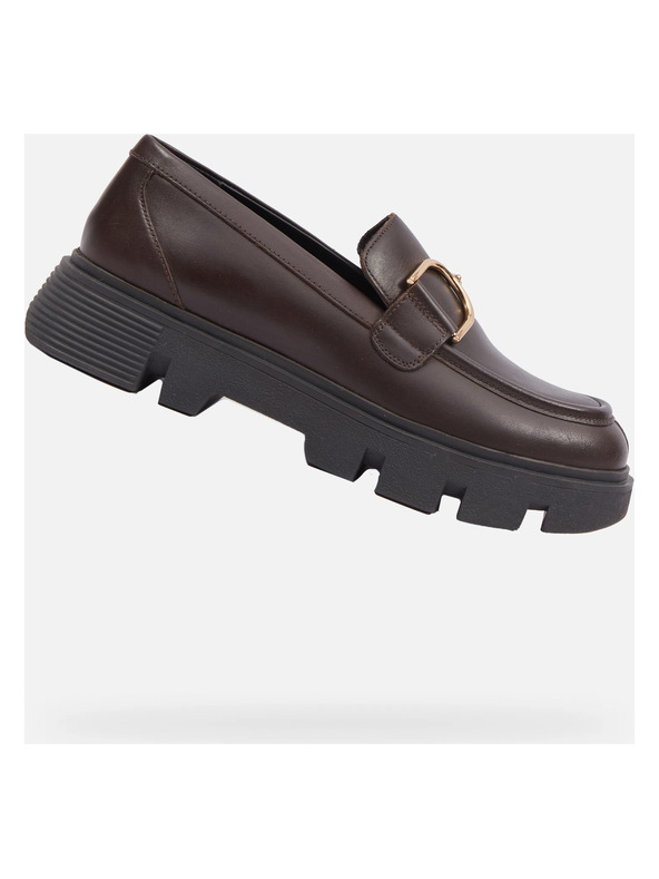 Geox Кафяви дамски мокасини Geox Vilde