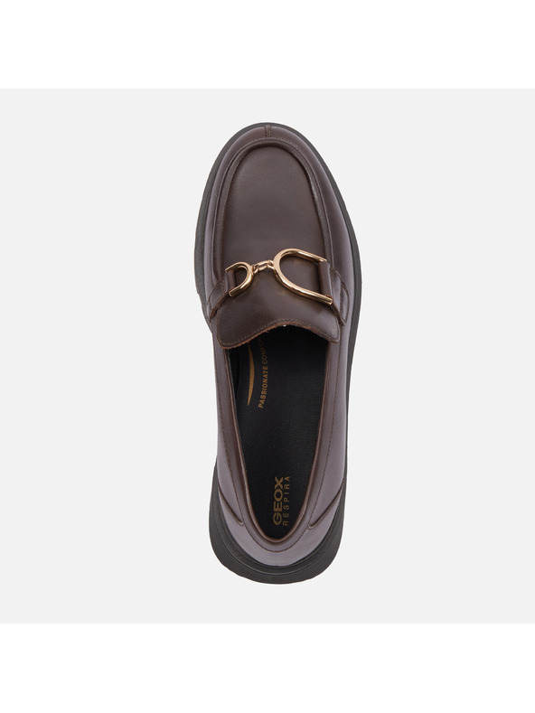 Geox Кафяви дамски мокасини Geox Vilde