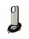 Guess Guess PU 4G Metal Logo Crossbody Ремък Заден капак за iPhone 16 Pro Розово