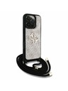 Guess Guess PU 4G Metal Logo Crossbody Ремък Заден капак за iPhone 16 Pro Max Розово
