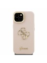 Guess Guess PU Grained 4G Logo Stand Camera Frame Заден капак за iPhone 13 Розово