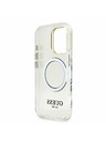 Guess Guess IML Gold Outline Stand Camera Frame MagSafe Заден капак за iPhone 16 Pro Прозрачно