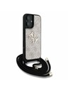 Guess Guess PU 4G Metal Logo Crossbody Ремък Заден капак за iPhone 16 Розово