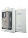 Guess Guess PU 4G Metal Logo Crossbody Ремък Заден капак за iPhone 16 Розово