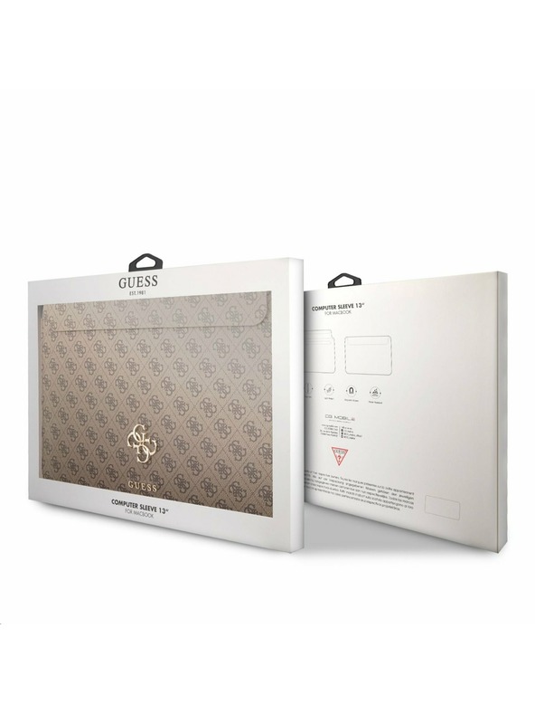 Guess Guess PU 4G Metal Logo Калъф за компютър 13" Кафяво