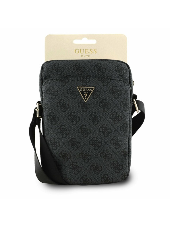 Guess Guess PU 4G Triangle Logo Чанта 8" Черно