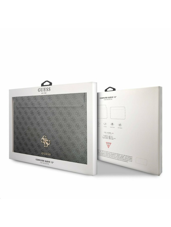 Guess Guess PU 4G Metal Logo Калъф за компютър 13" Сиво