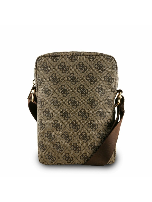 Guess Guess PU 4G Triangle Logo Чанта 8" Кафяво