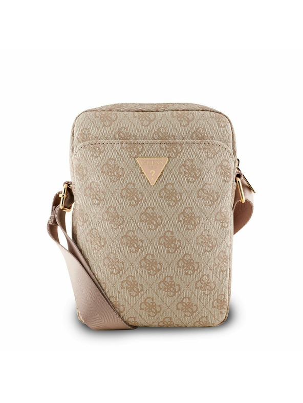 Guess Guess PU 4G Triangle Logo Чанта 8" Розово