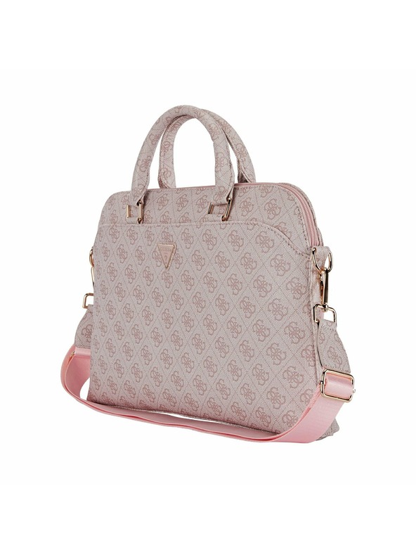 Guess Guess PU 4G Triangle Logo Чанта за лаптоп 13/14/15" Розово