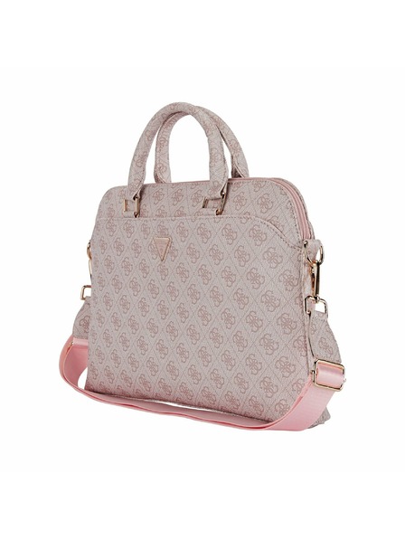 Guess Guess PU 4G Triangle Logo Чанта за лаптоп 13/14/15" Розово