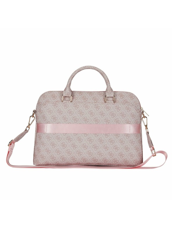 Guess Guess PU 4G Triangle Logo Чанта за лаптоп 13/14/15" Розово